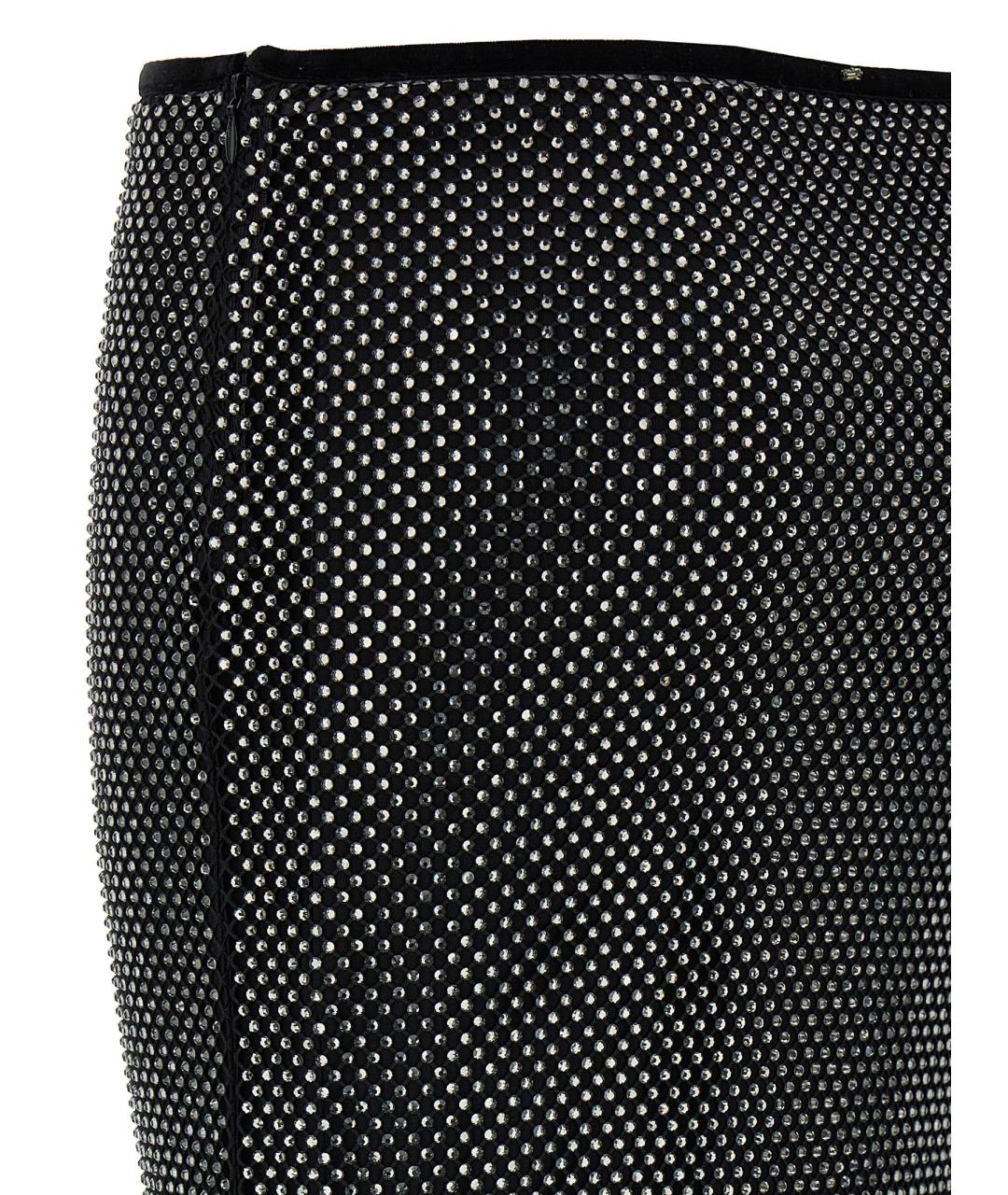 SPORTMAX Черная полиэстеровая юбка миди, фото 4