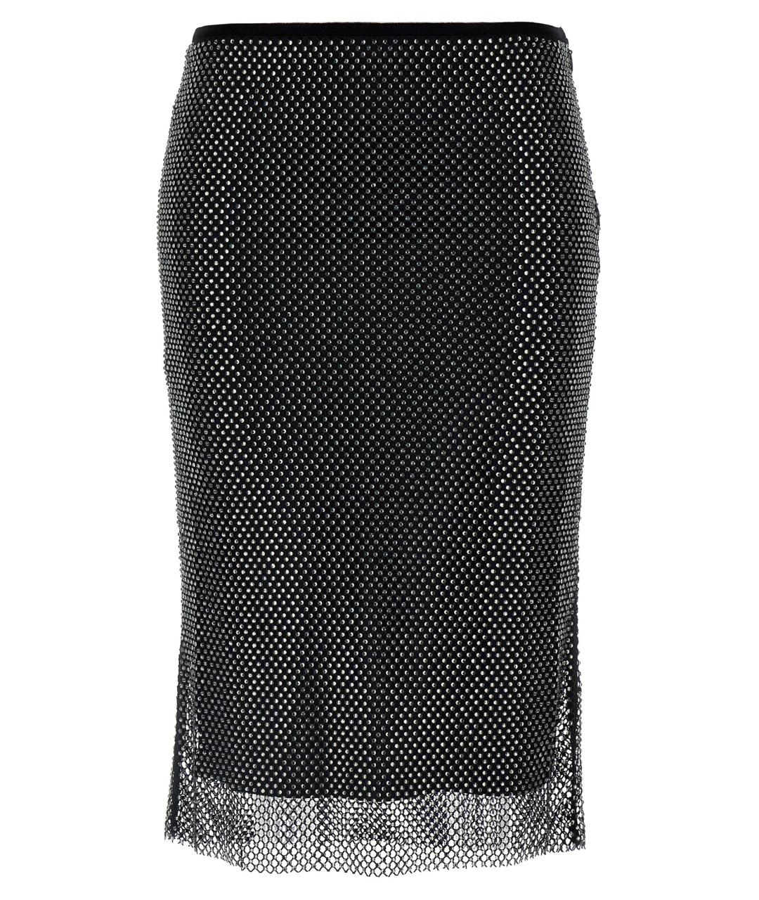 SPORTMAX Черная полиэстеровая юбка миди, фото 1
