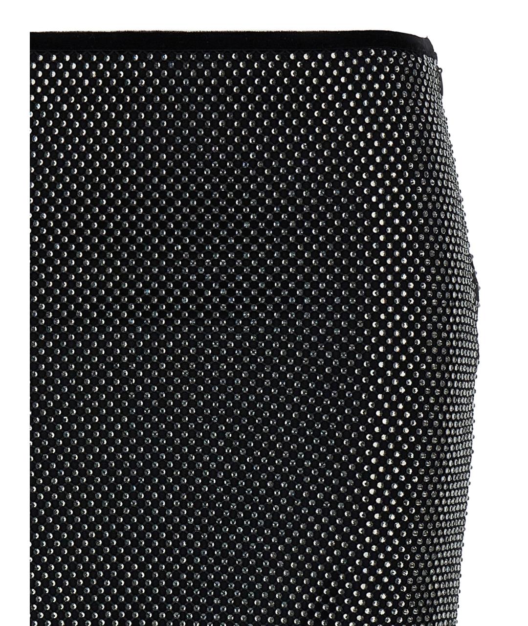 SPORTMAX Черная полиэстеровая юбка миди, фото 3