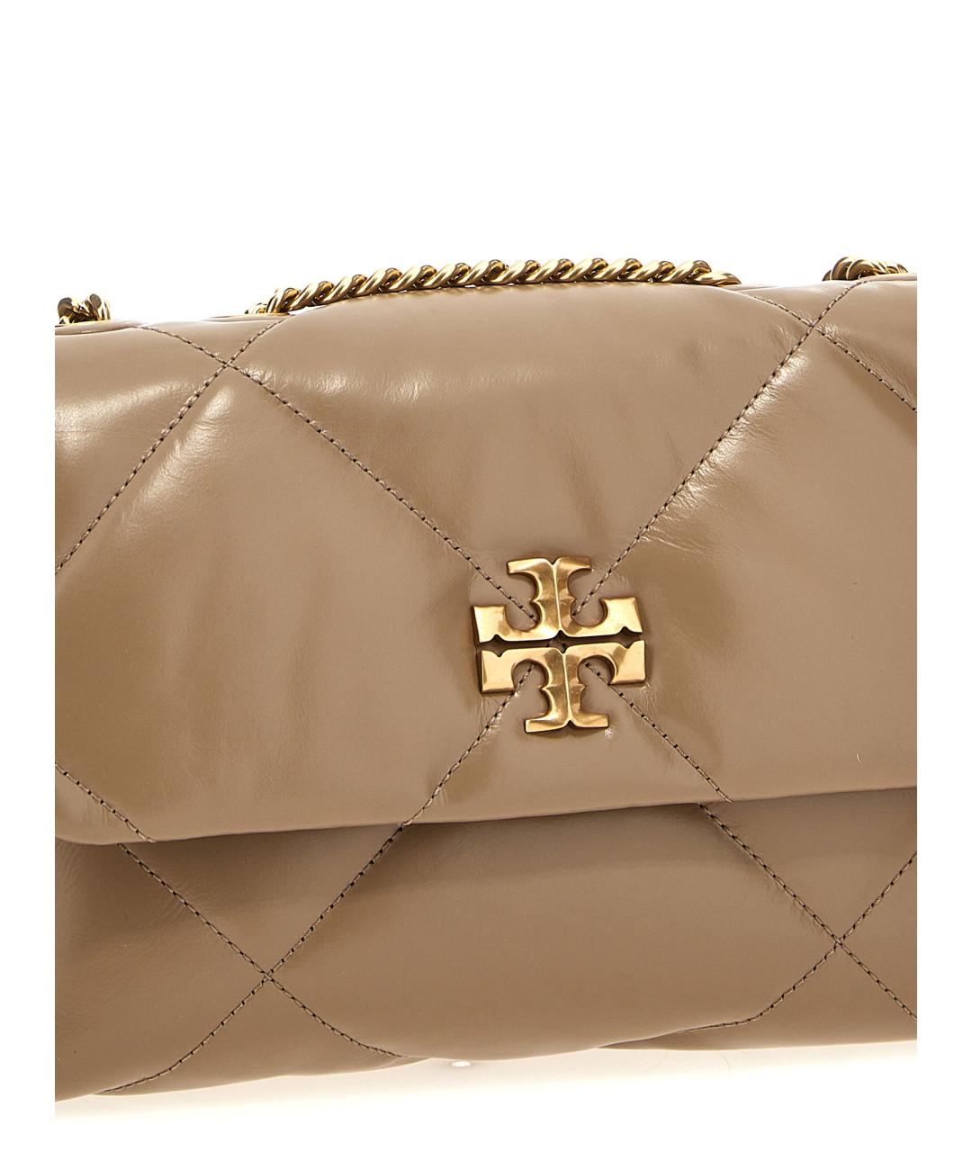 TORY BURCH Бежевая кожаная сумка через плечо, фото 3