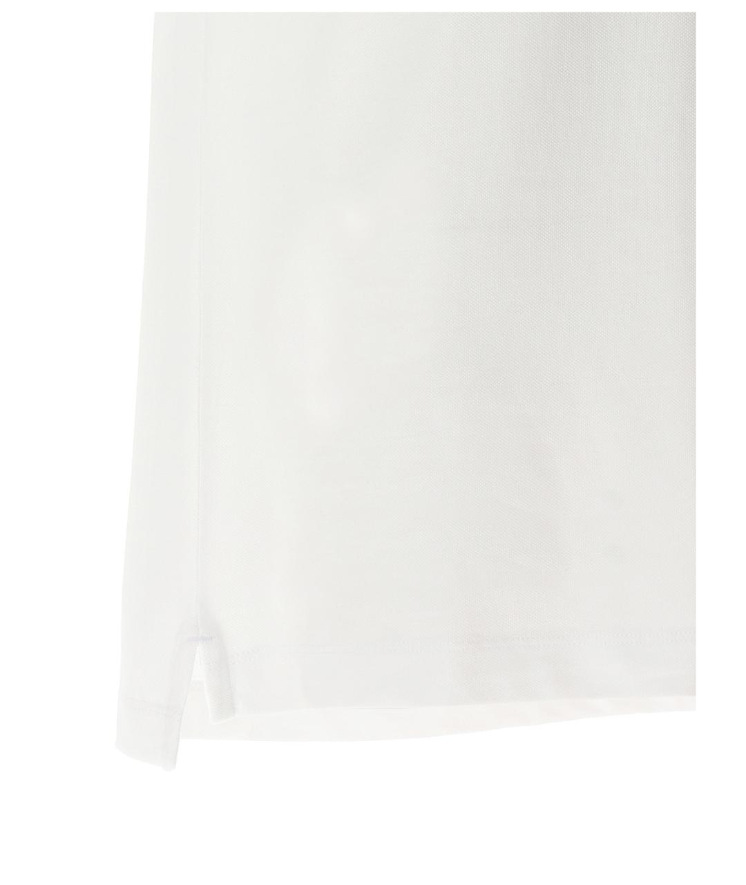 HUGO BOSS Белое хлопковое поло с коротким рукавом, фото 4