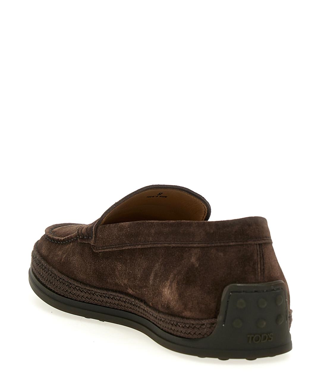 TOD'S Коричневые замшевые лоферы, фото 3