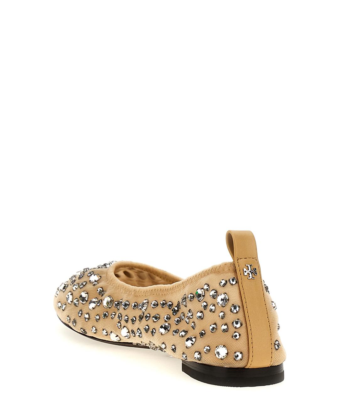 TORY BURCH Бежевые синтетические балетки, фото 3