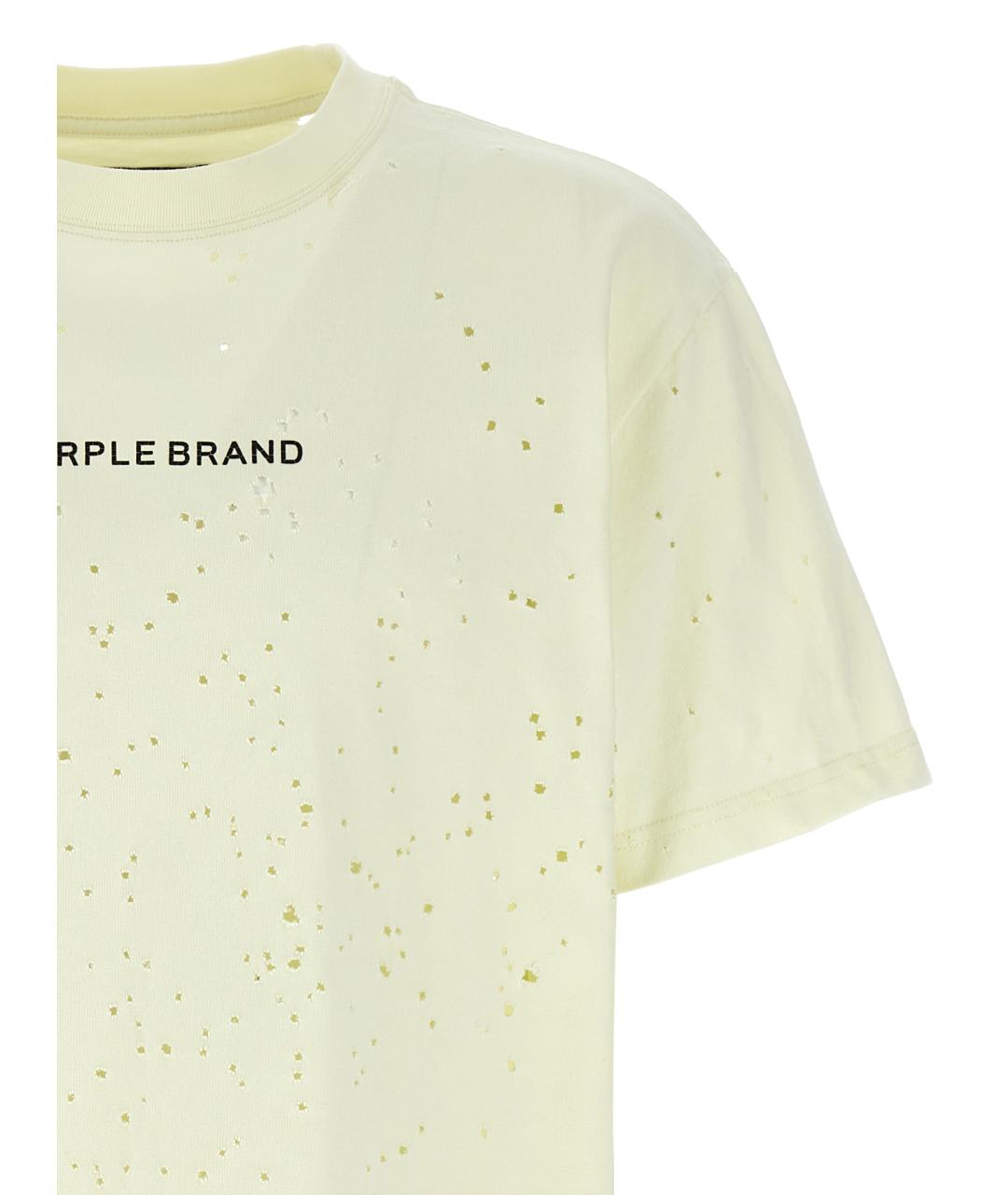 RALPH LAUREN PURPLE LABEL Желтая хлопковая футболка, фото 3