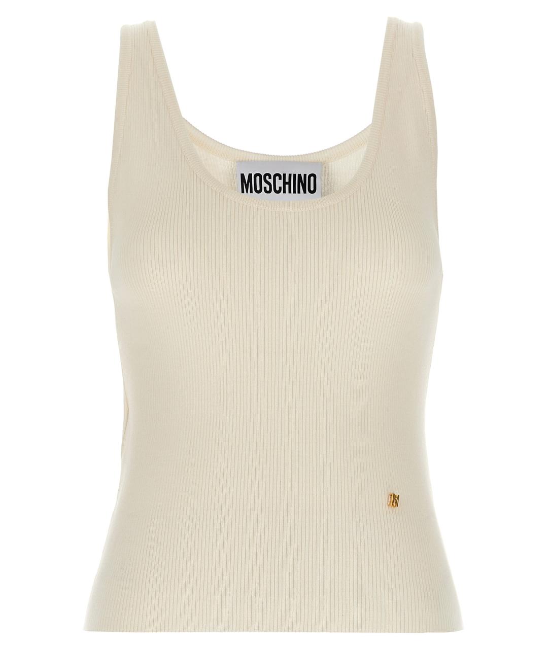 MOSCHINO Белая шерстяная майка, фото 1