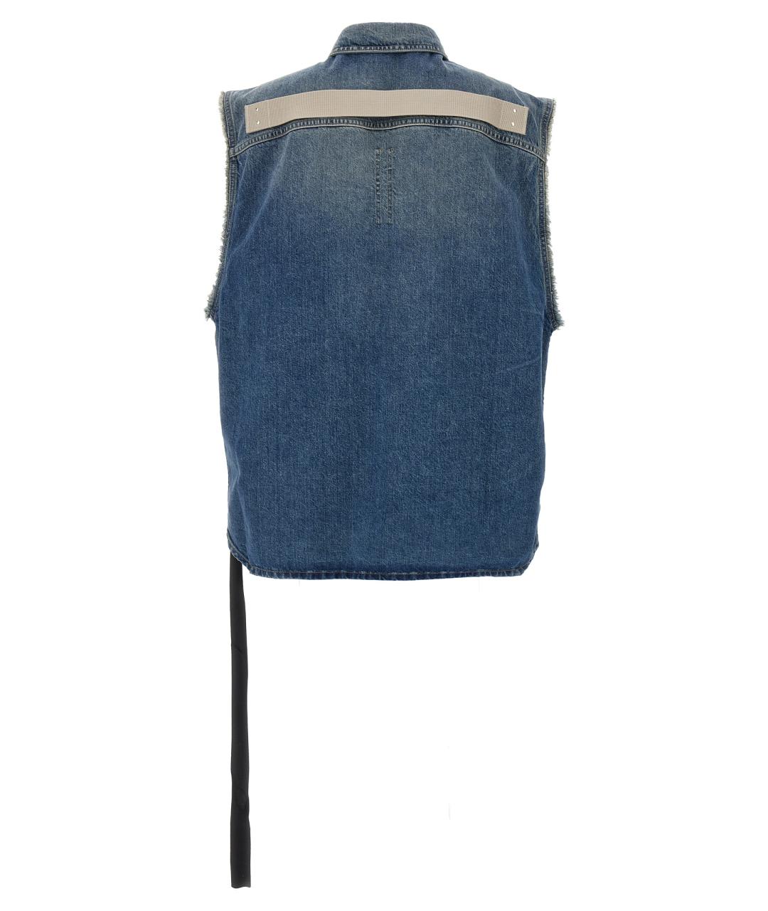 RICK OWENS DRKSHDW Синяя хлопковая кэжуал рубашка, фото 2