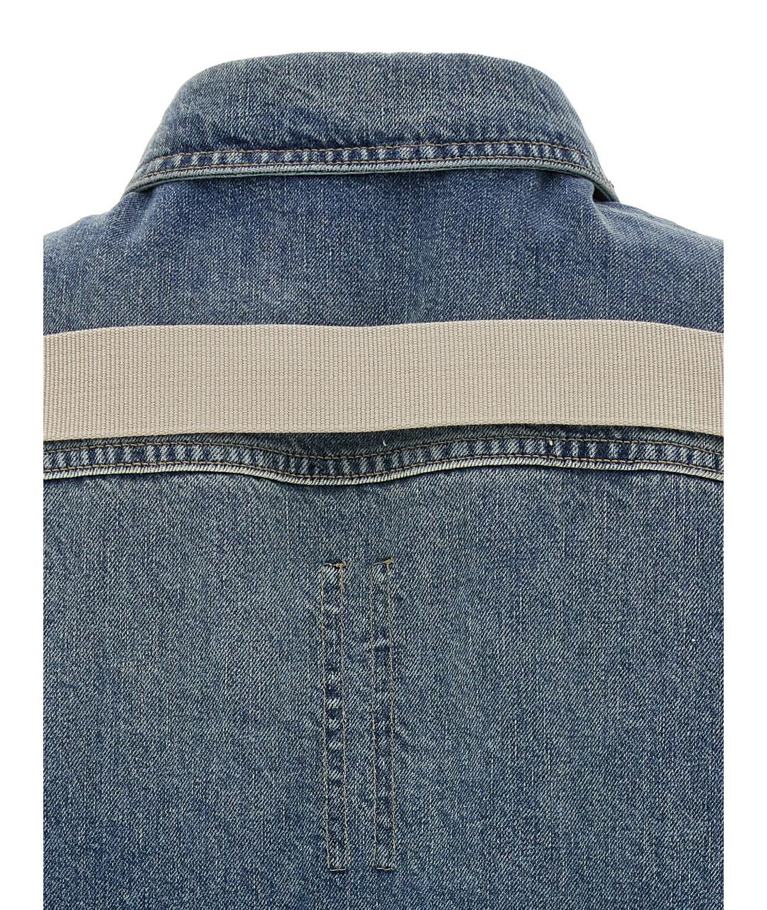 RICK OWENS DRKSHDW Синяя хлопковая кэжуал рубашка, фото 4