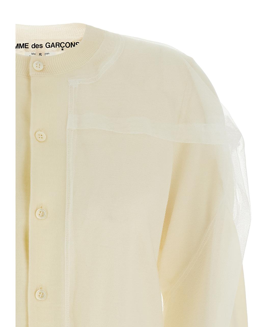 COMME DES GARÇONS Бежевый шерстяной кардиган, фото 3
