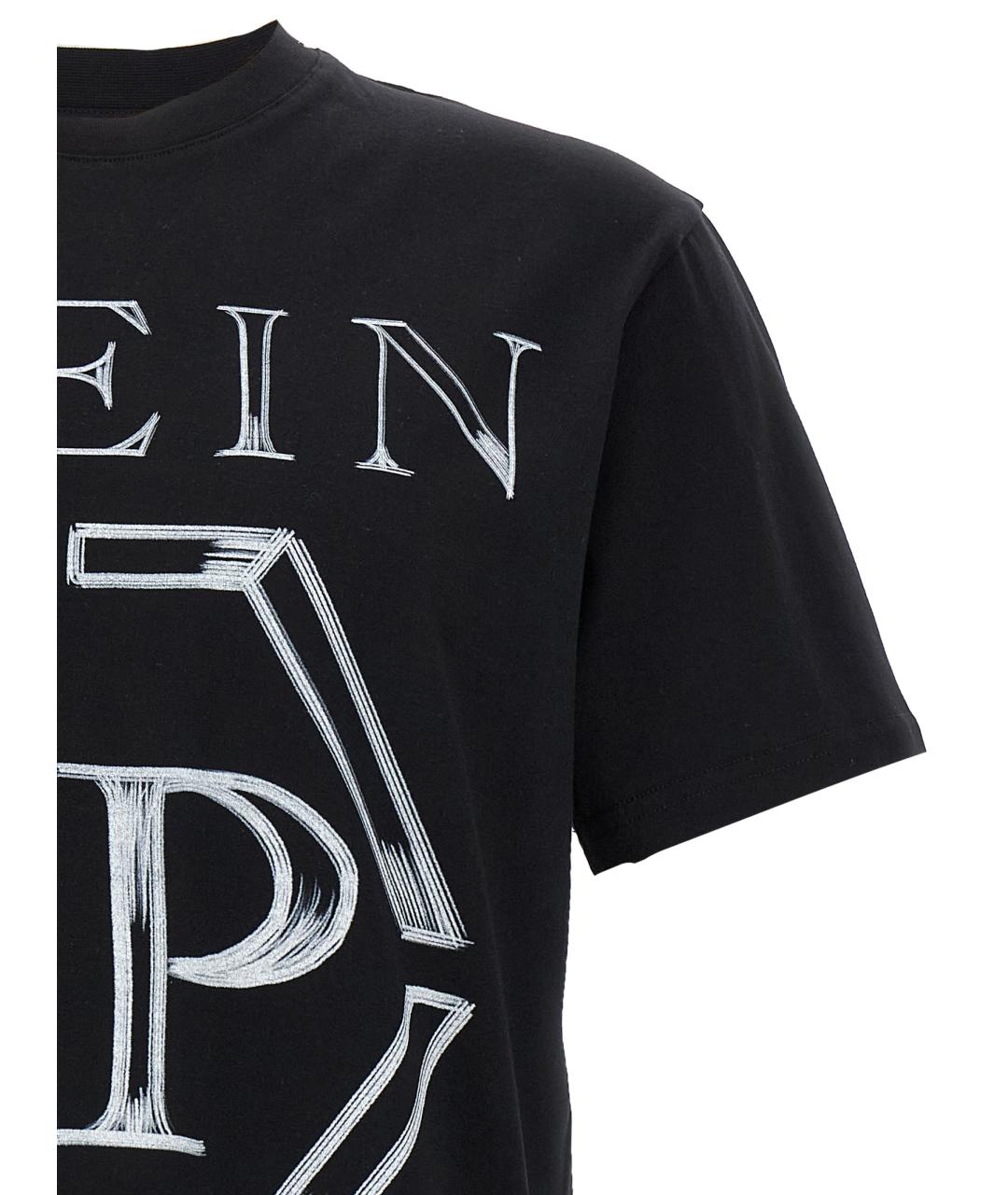 PHILIPP PLEIN Черная хлопковая футболка, фото 3