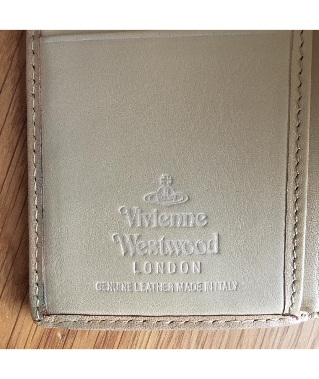VIVIENNE WESTWOOD Синий кожаный кошелек, фото 5
