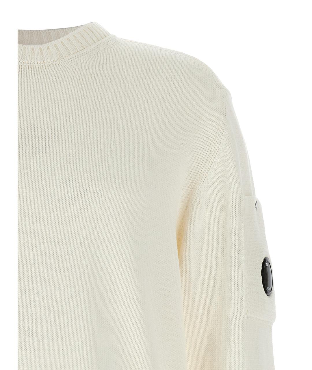 CP COMPANY Белый хлопковый джемпер / свитер, фото 3