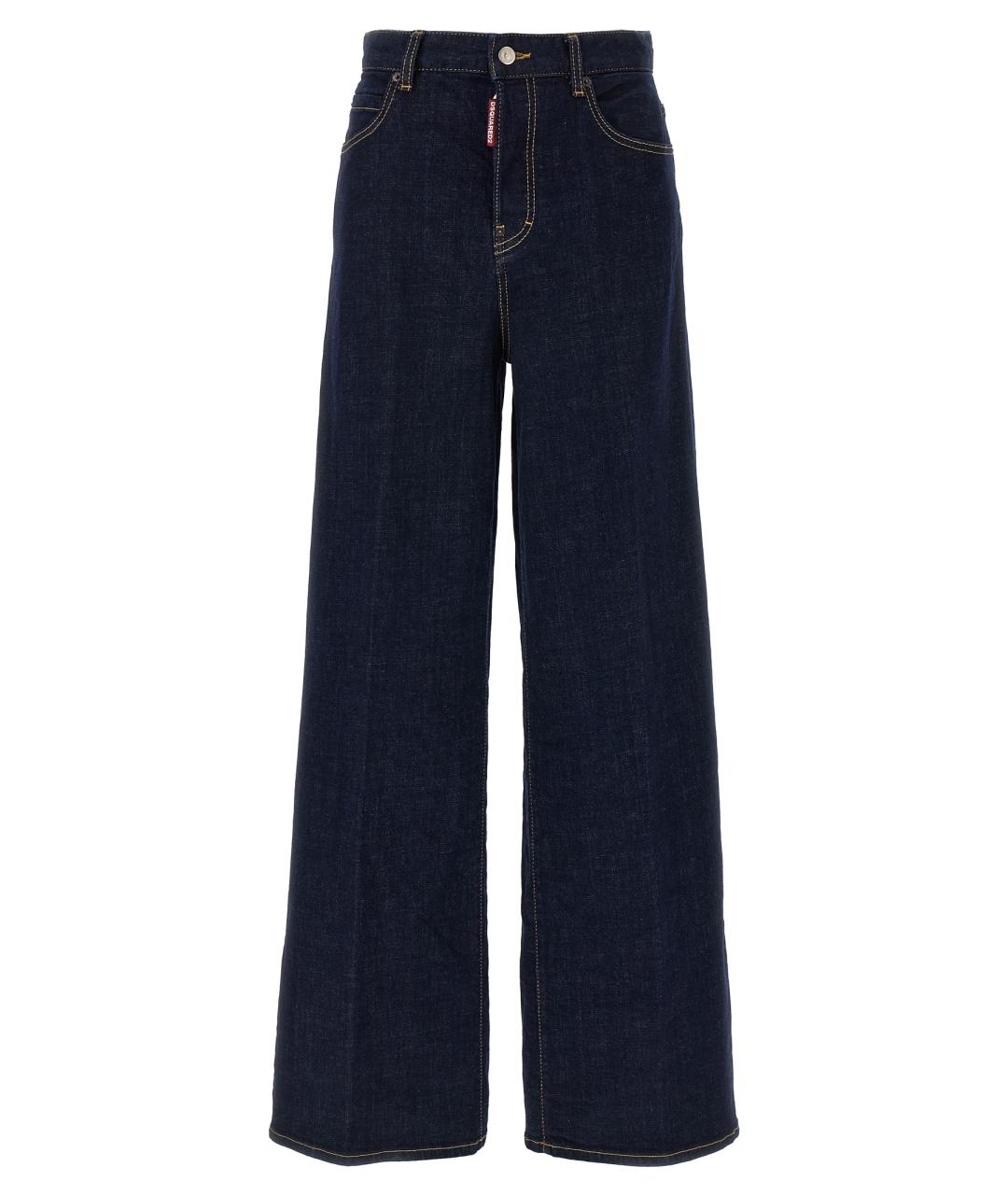 DSQUARED2 Синие хлопковые прямые джинсы, фото 1