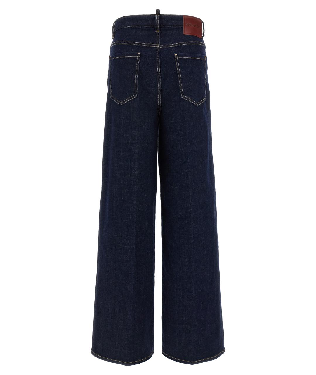 DSQUARED2 Синие хлопковые прямые джинсы, фото 2