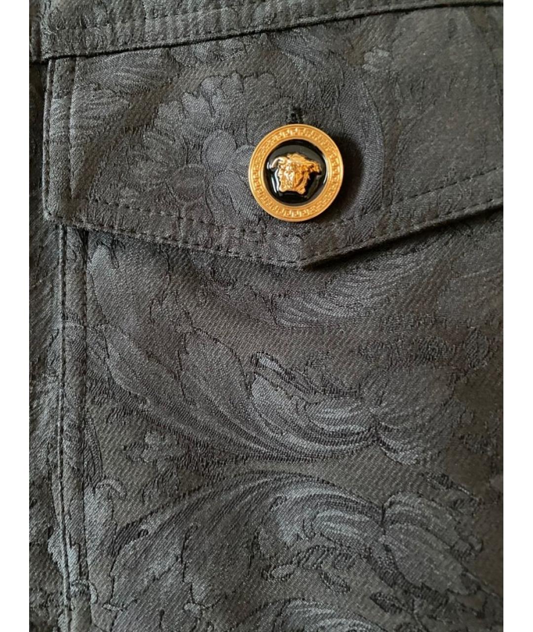 VERSACE Черная хлопковая куртка, фото 4