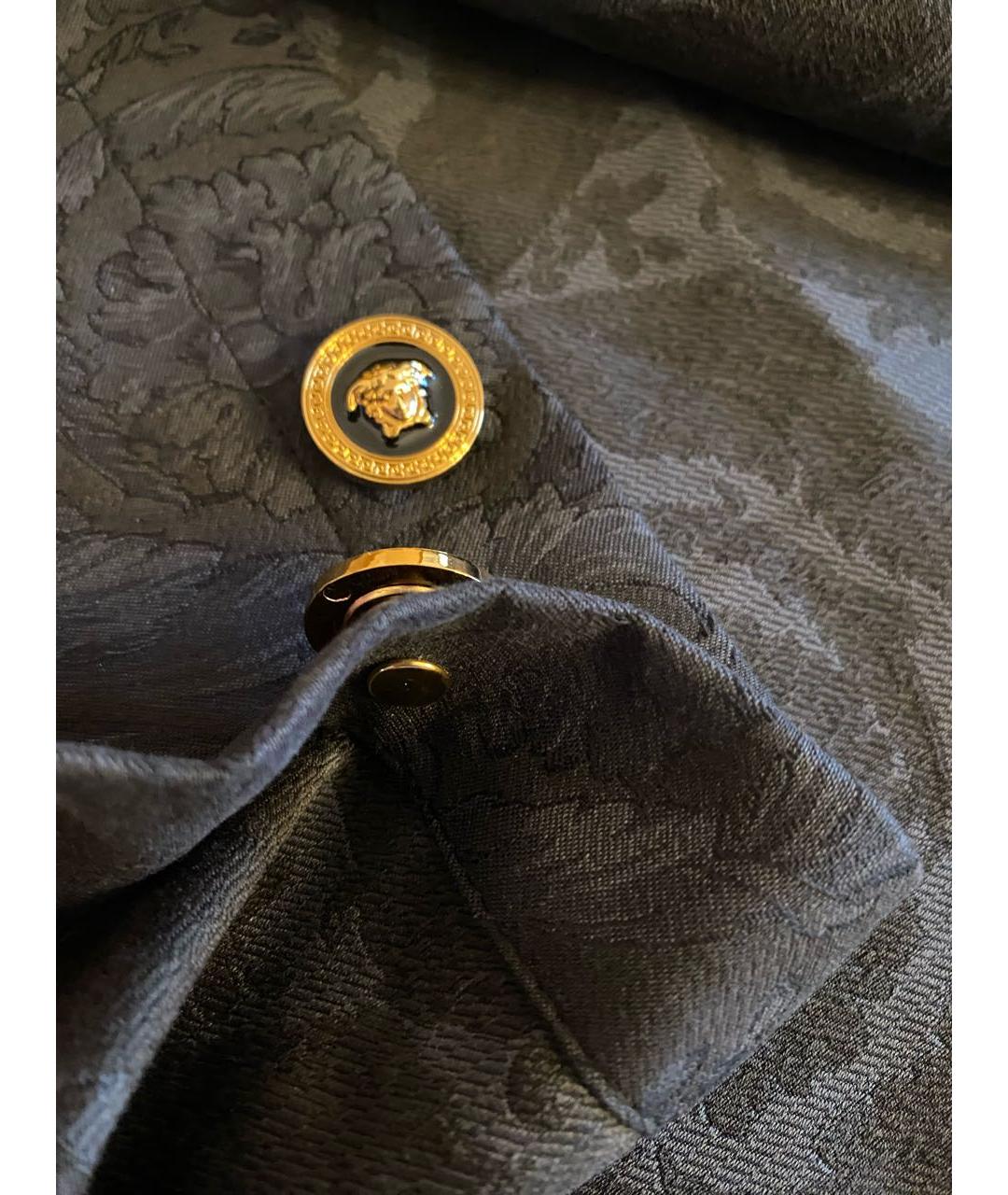 VERSACE Черная хлопковая куртка, фото 3