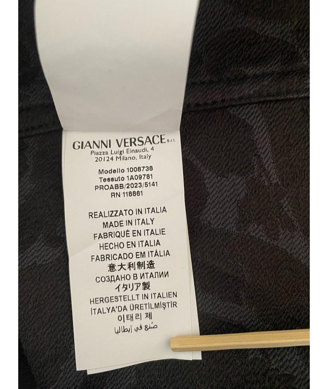 VERSACE Черная хлопковая куртка, фото 6