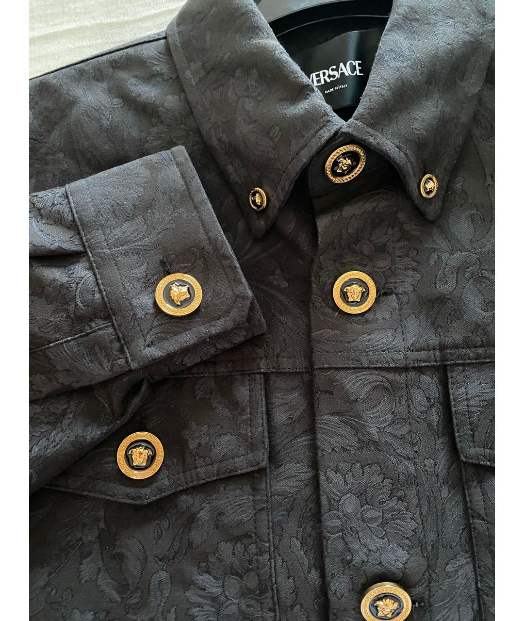 VERSACE Черная хлопковая куртка, фото 2
