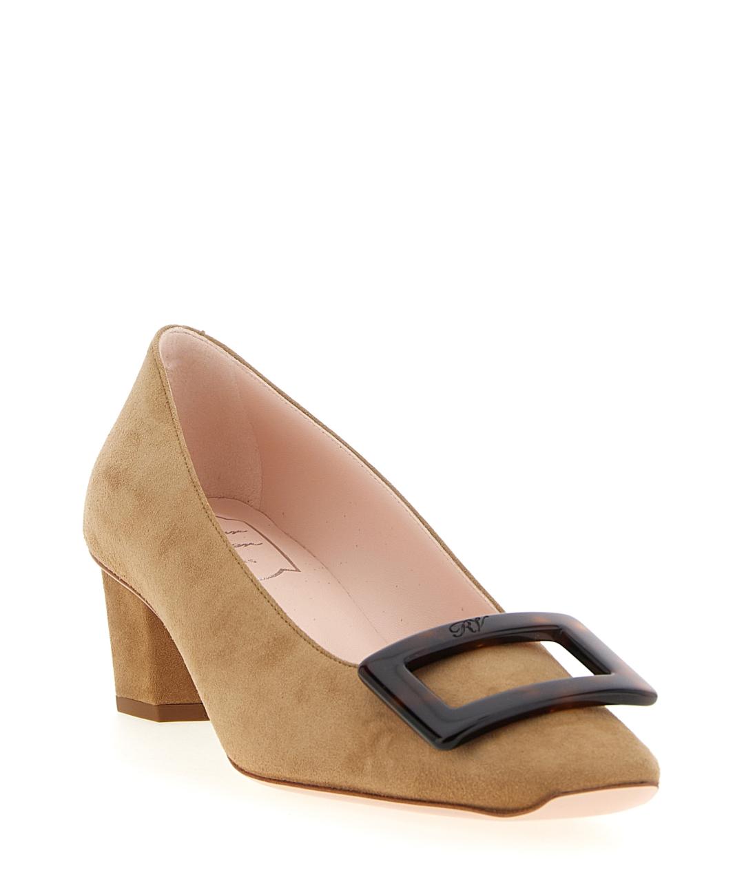 ROGER VIVIER Бежевые замшевые туфли, фото 2
