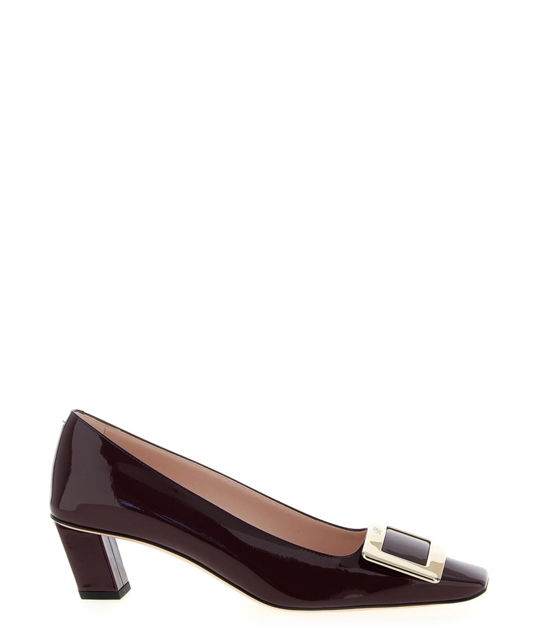 ROGER VIVIER Бордовые кожаные туфли, фото 1