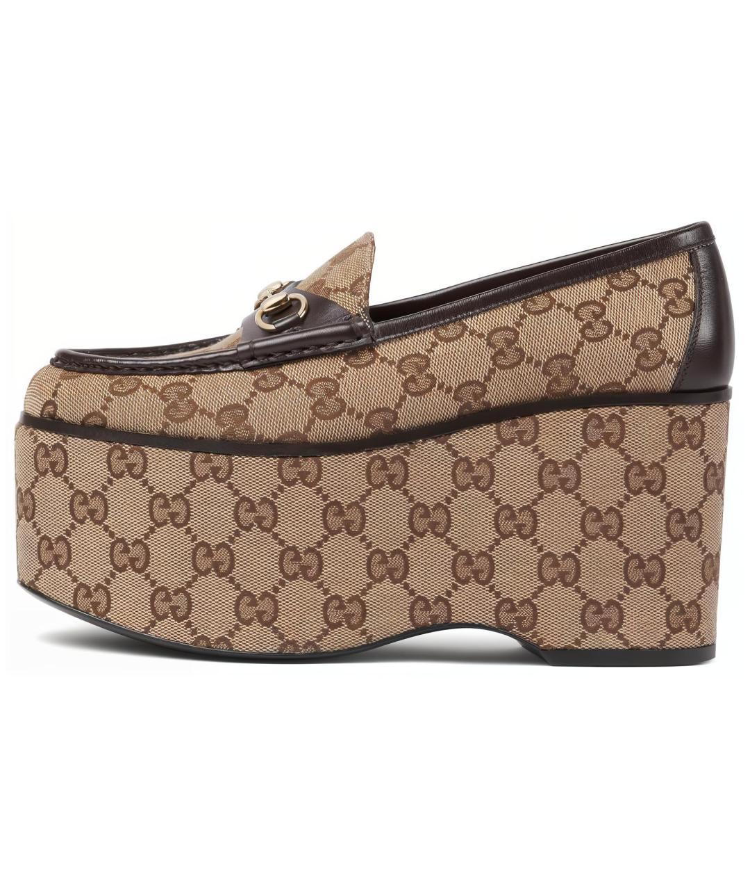 GUCCI Коричневые лоферы, фото 6