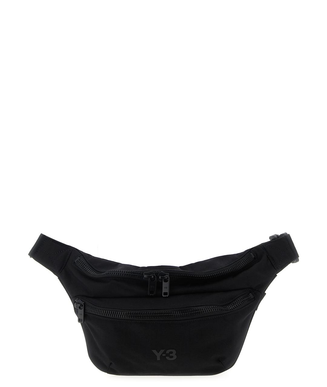 Y-3 Черная синтетическая поясная сумка, фото 1