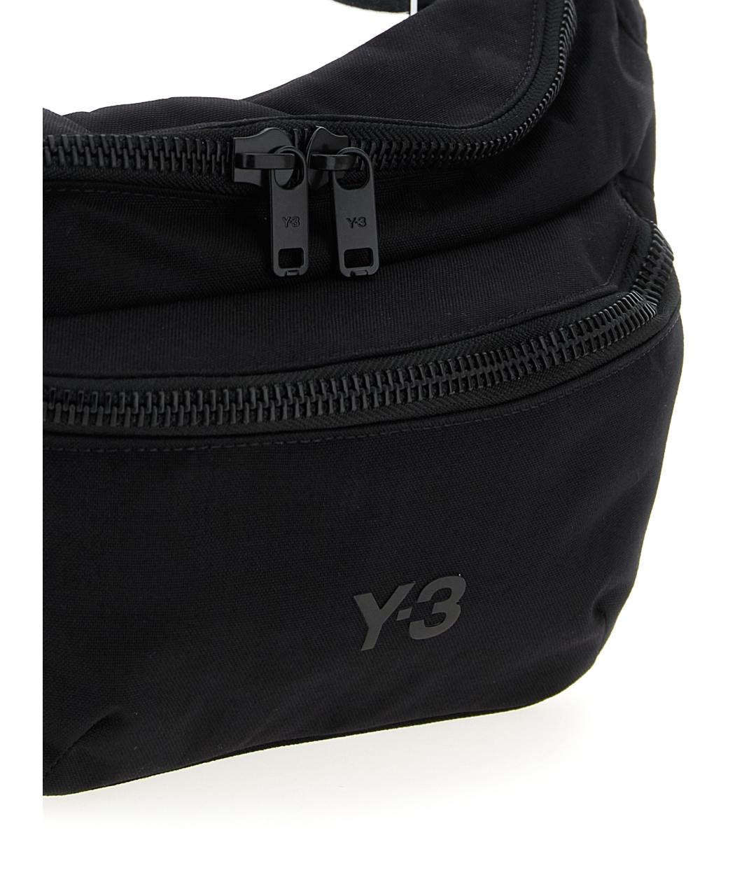Y-3 Черная синтетическая поясная сумка, фото 3