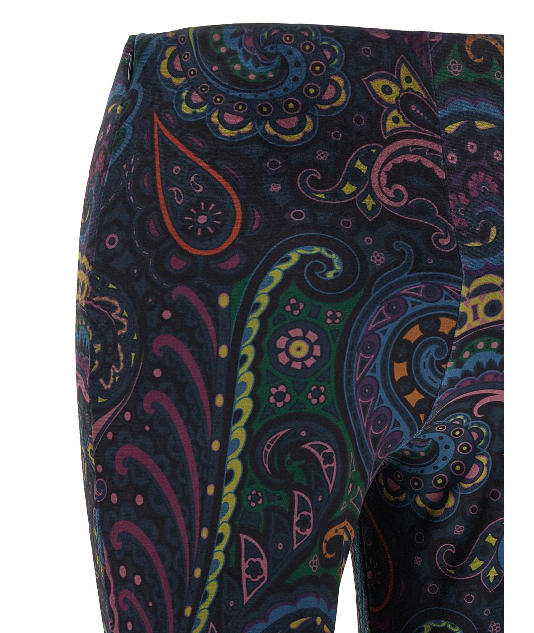 ETRO Мульти полиэстеровые брюки узкие, фото 4