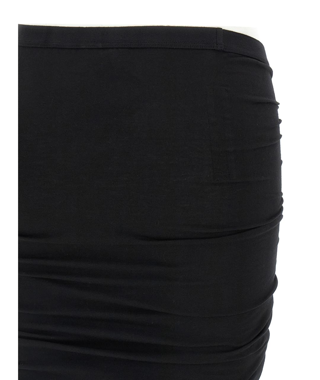 RICK OWENS DRKSHDW Черная хлопковая юбка миди, фото 4