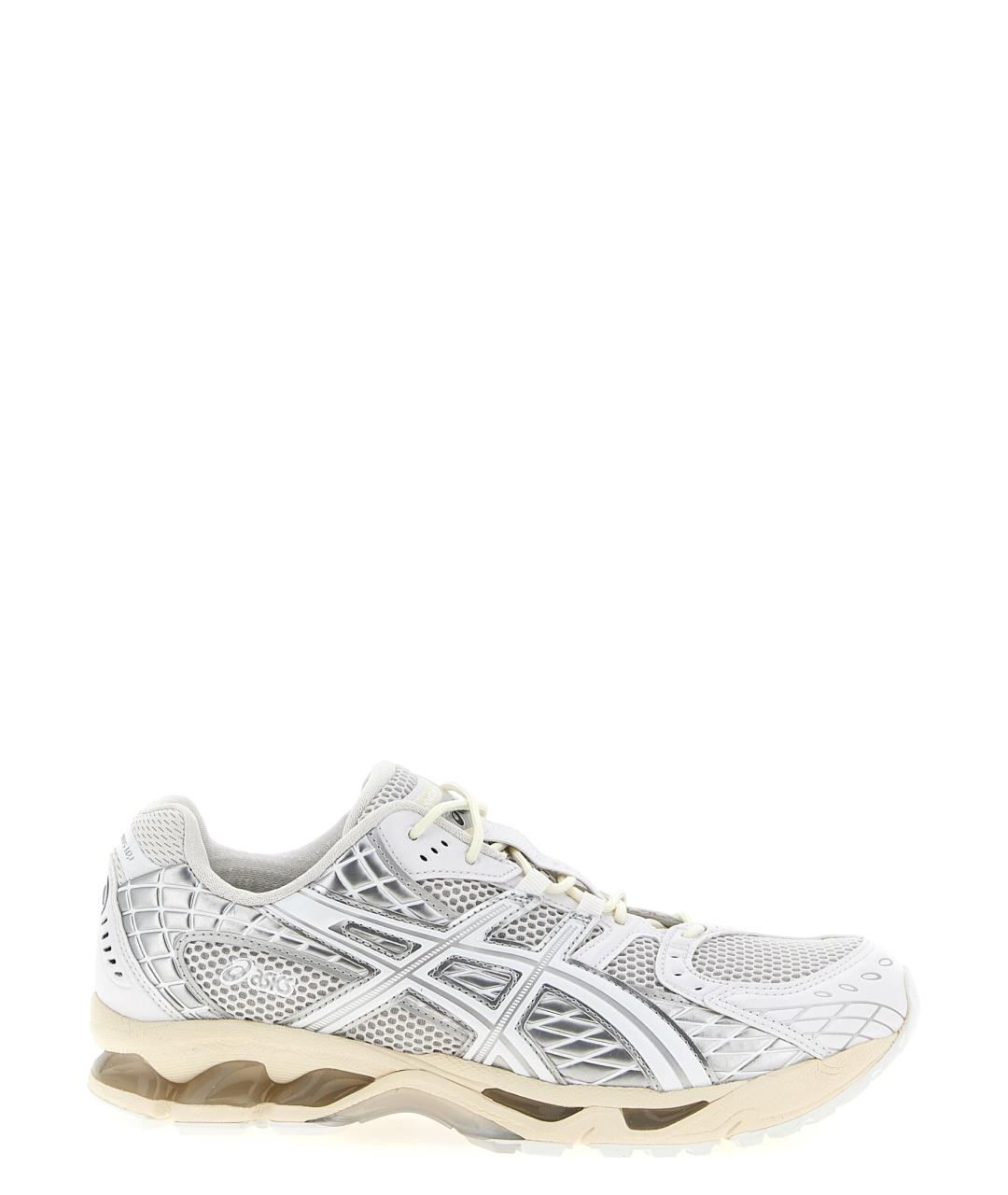 ASICS Серебряные кожаные кроссовки, фото 1