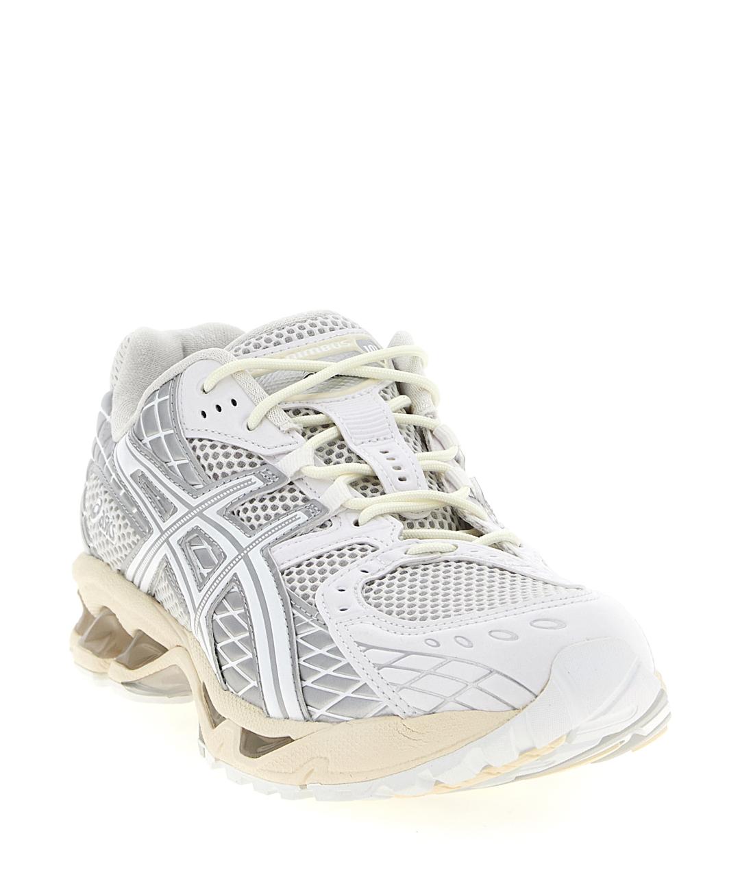 ASICS Серебряные кожаные кроссовки, фото 2