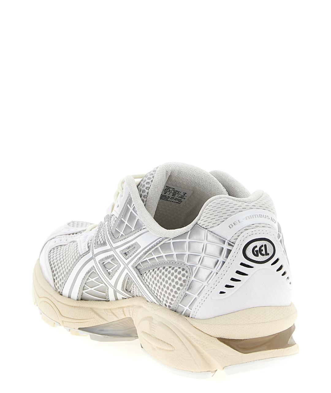 ASICS Серебряные кожаные кроссовки, фото 3
