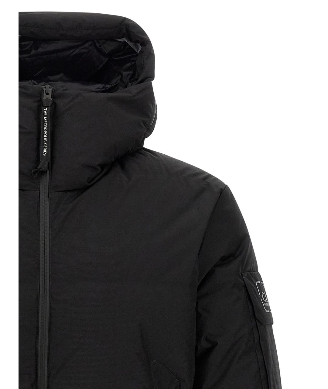 CP COMPANY Черный полиамидовый пуховик, фото 3