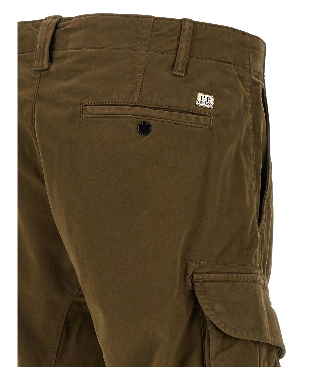 CP COMPANY Зеленые хлопковые повседневные брюки, фото 4