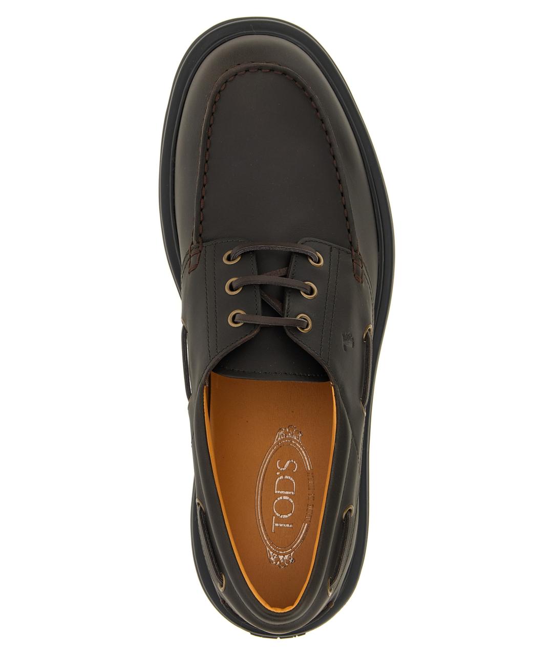 TOD'S Коричневые кожаные лоферы, фото 4