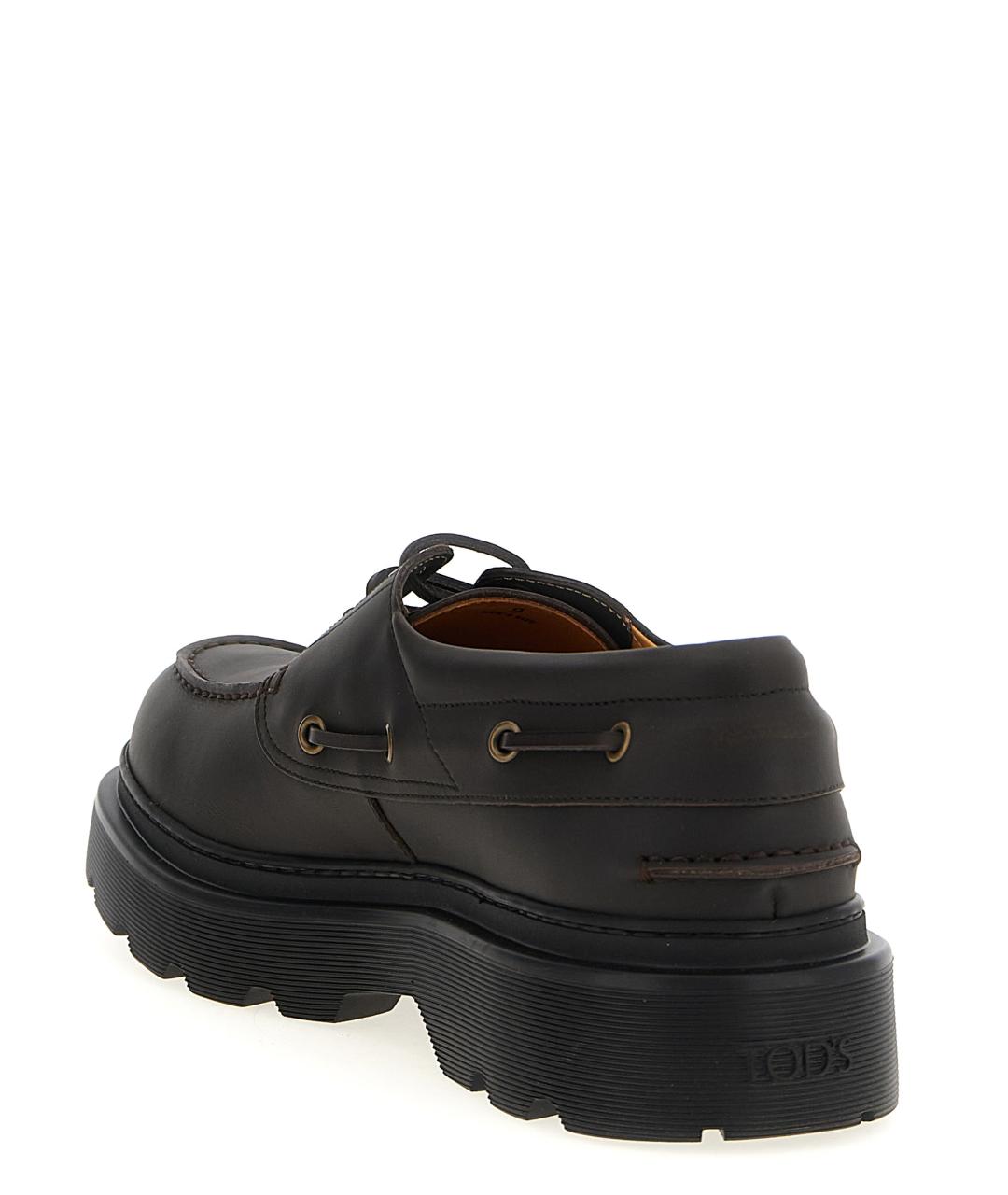 TOD'S Коричневые кожаные лоферы, фото 3