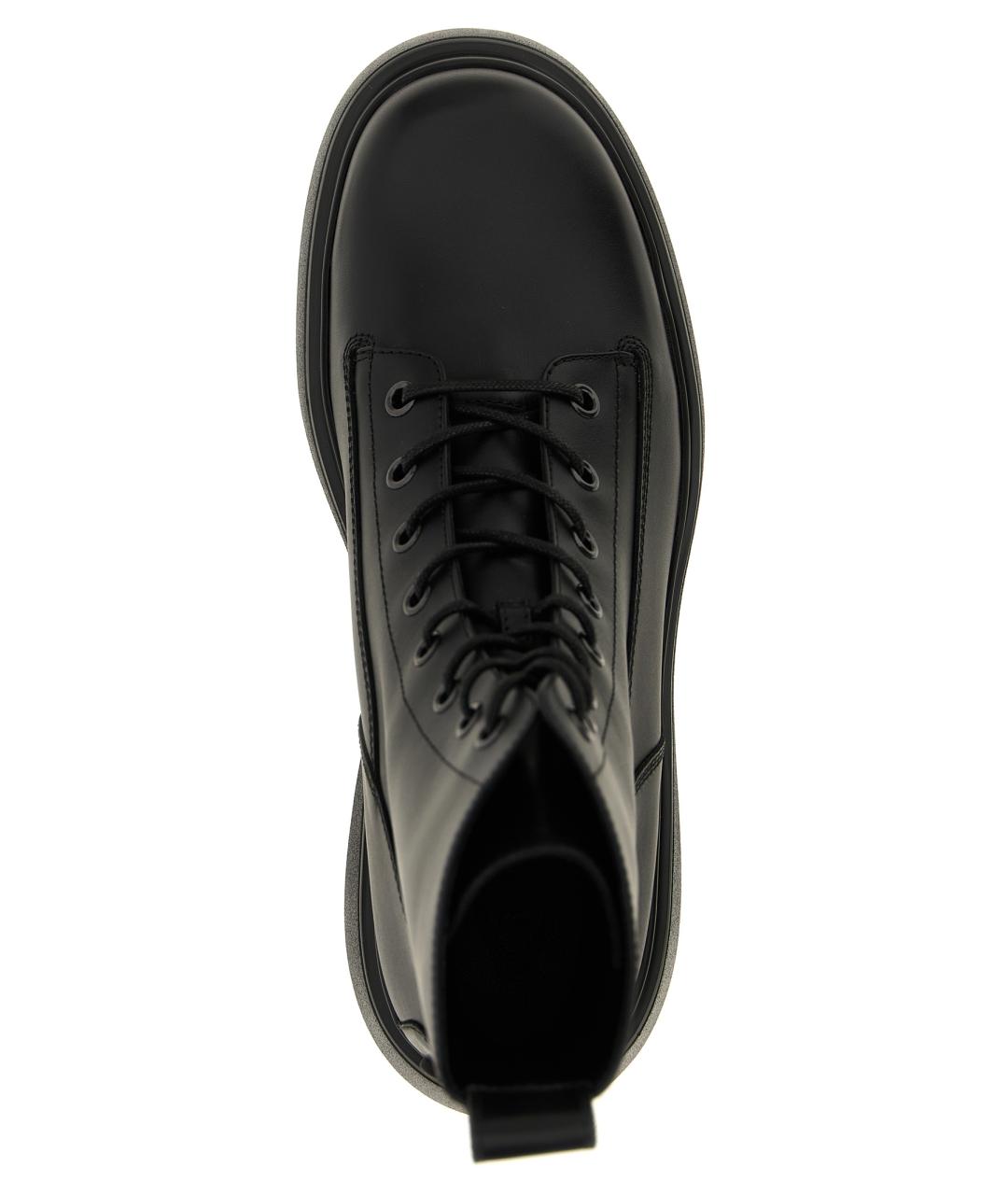 TOD'S Черные кожаные ботинки, фото 4