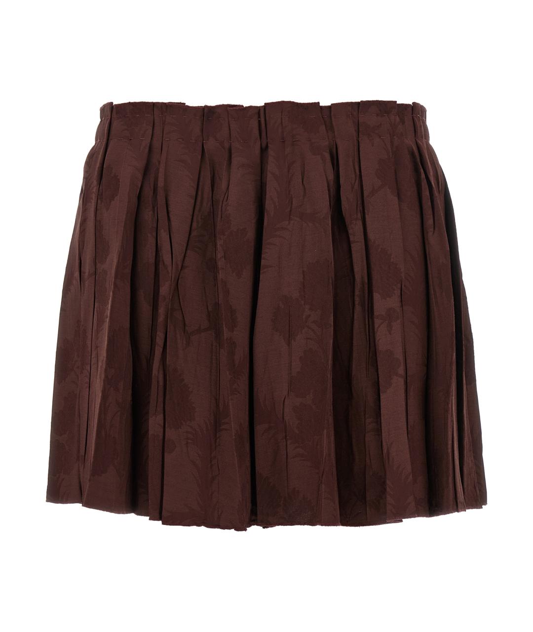 ETRO Бордовая вискозная юбка мини, фото 1