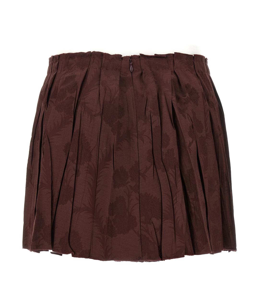 ETRO Бордовая вискозная юбка мини, фото 2