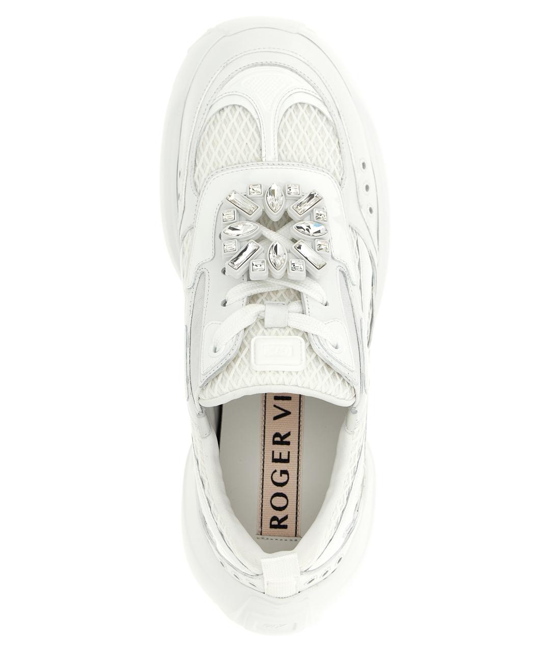 ROGER VIVIER Белые кожаные кроссовки, фото 4