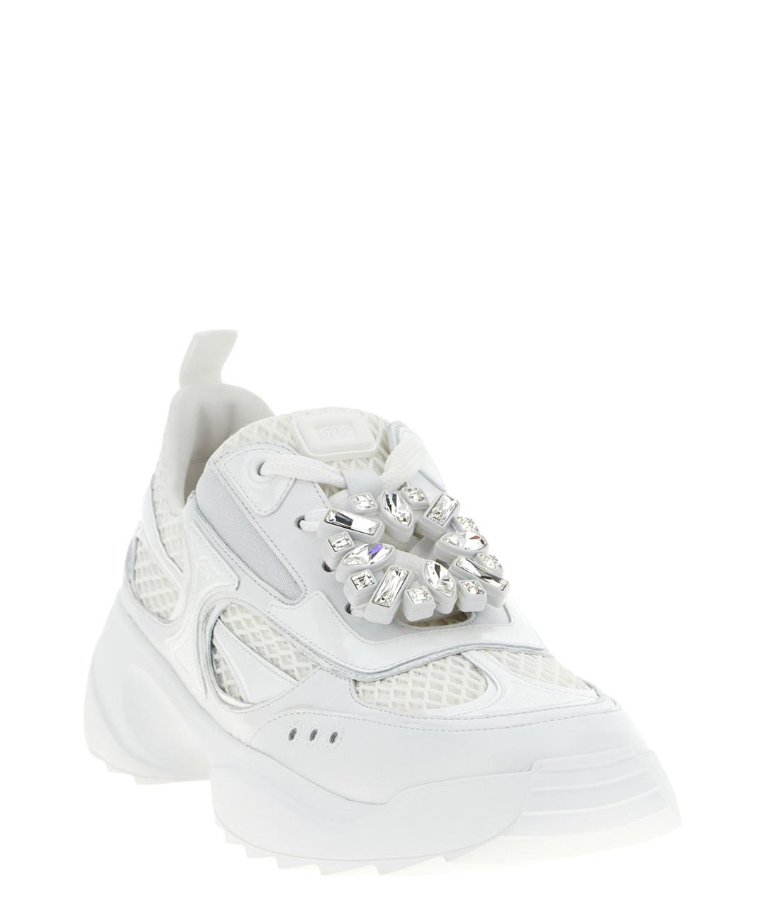 ROGER VIVIER Белые кожаные кроссовки, фото 2