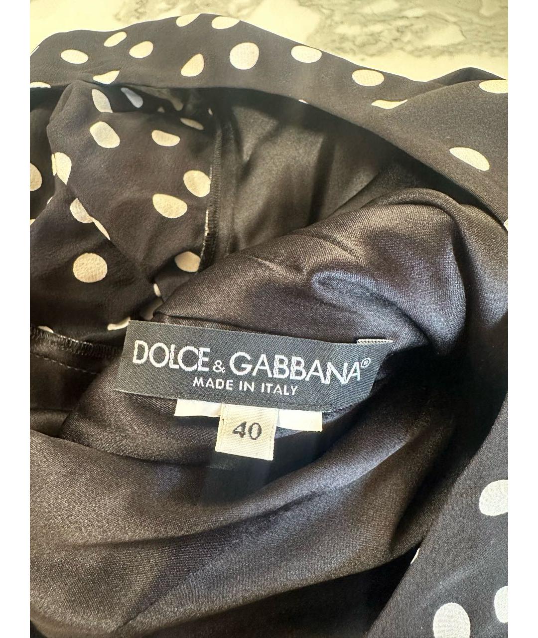 DOLCE&GABBANA Черное вискозное вечернее платье, фото 3