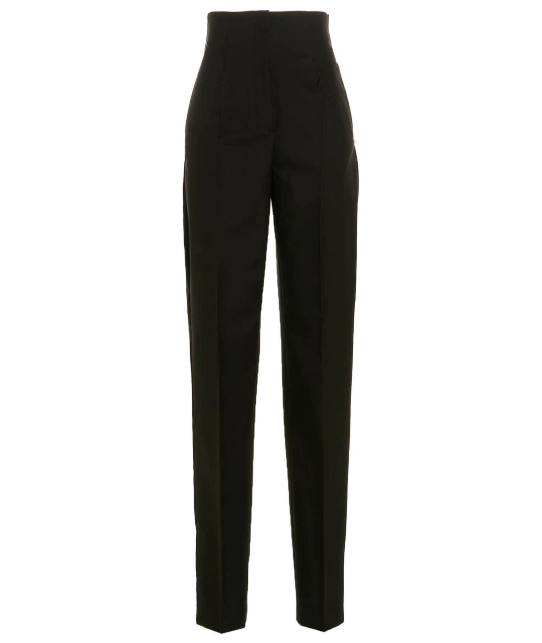 SPORTMAX Черные полиэстеровые прямые брюки, фото 1