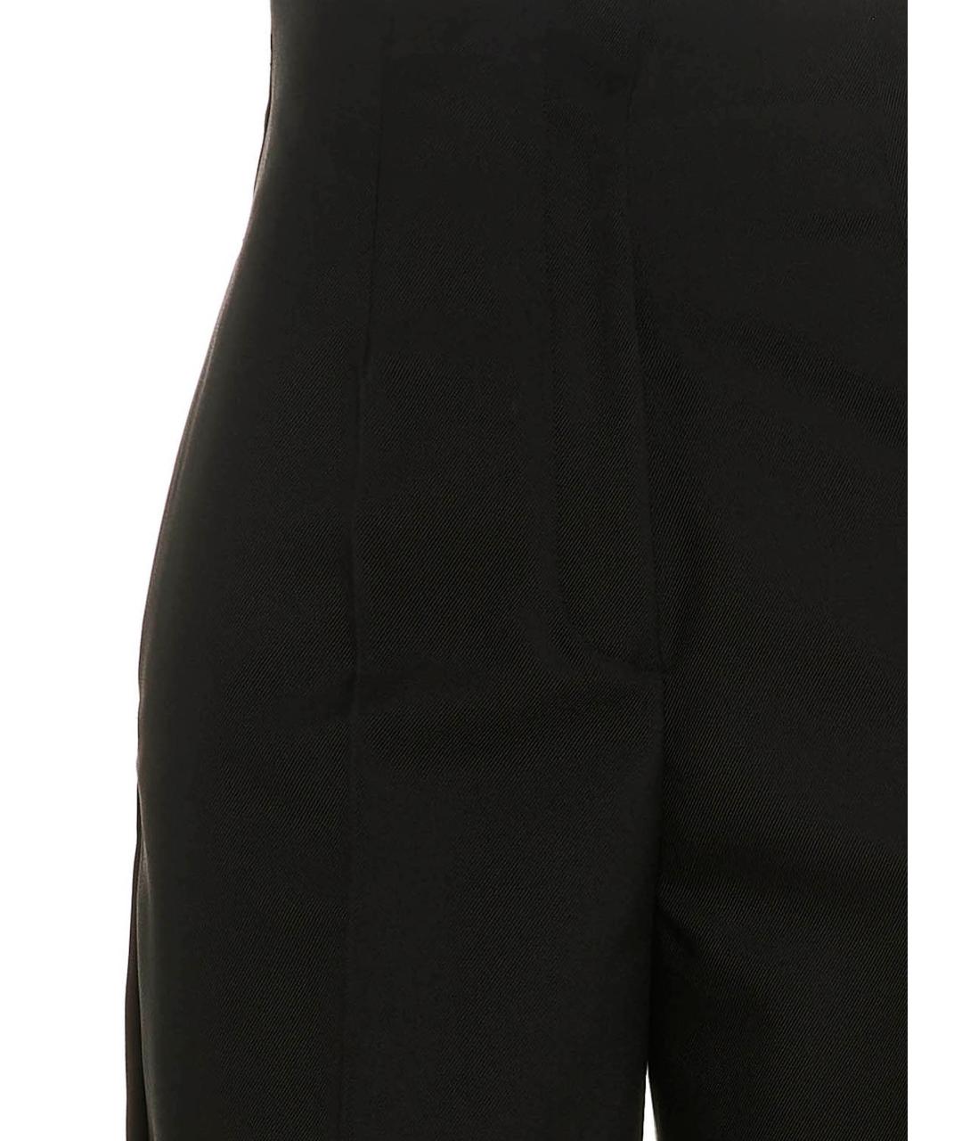 SPORTMAX Черные полиэстеровые прямые брюки, фото 3