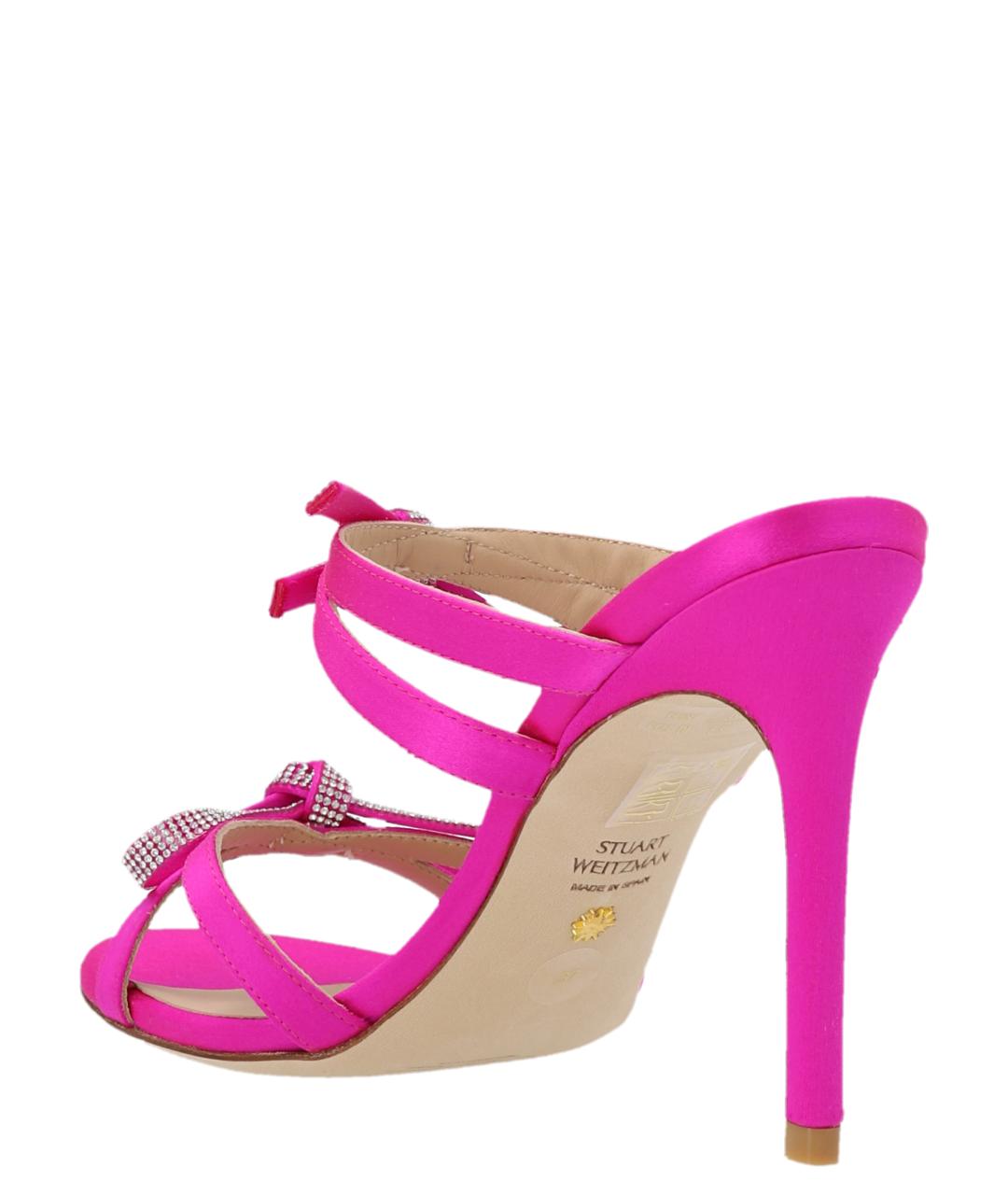 STUART WEITZMAN Фуксия текстильные мюли, фото 2