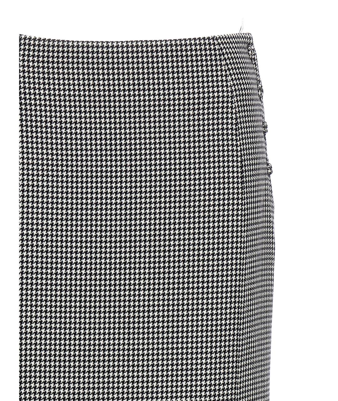 THOM BROWNE Серая шерстяная юбка миди, фото 3