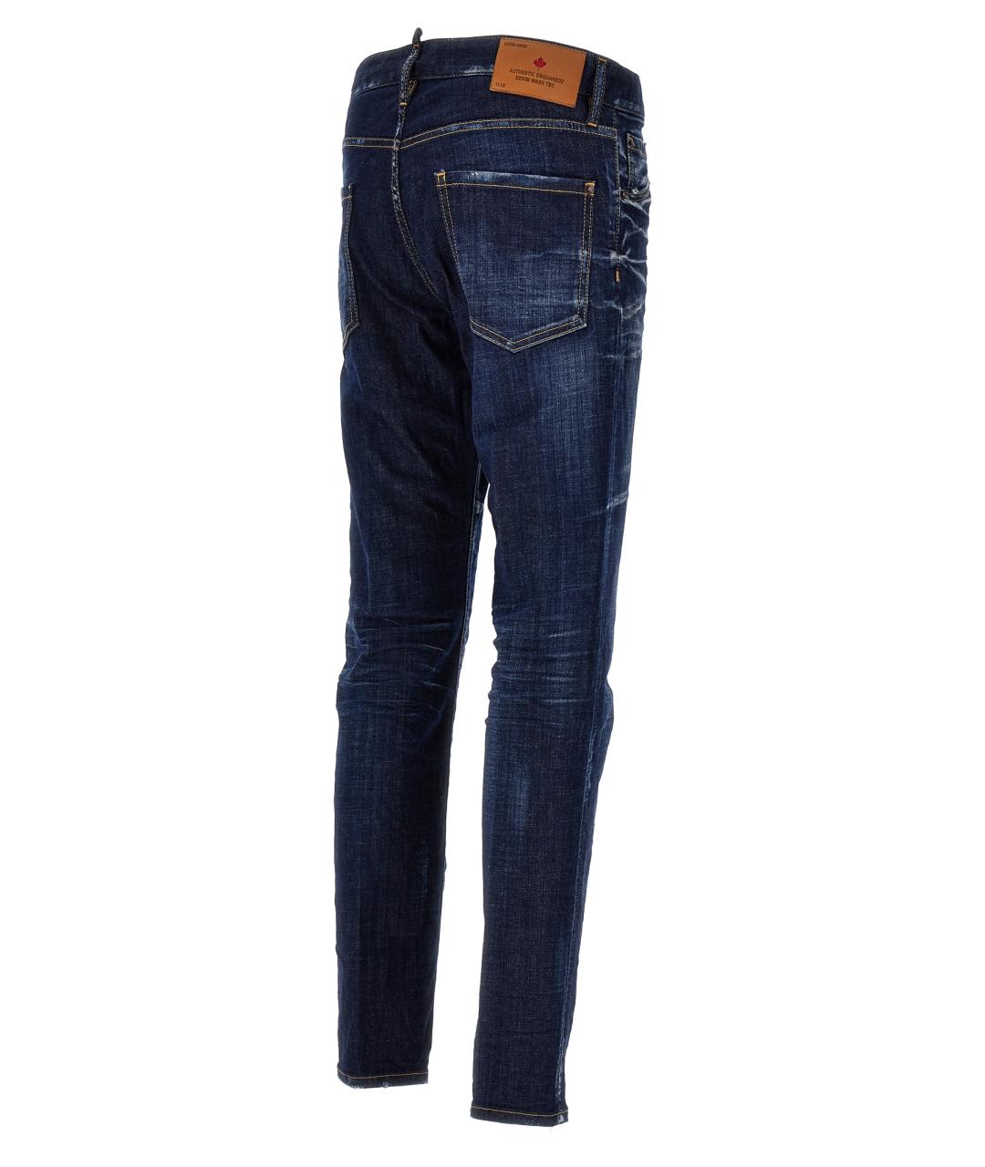 DSQUARED2 Синие хлопковые джинсы скинни, фото 4