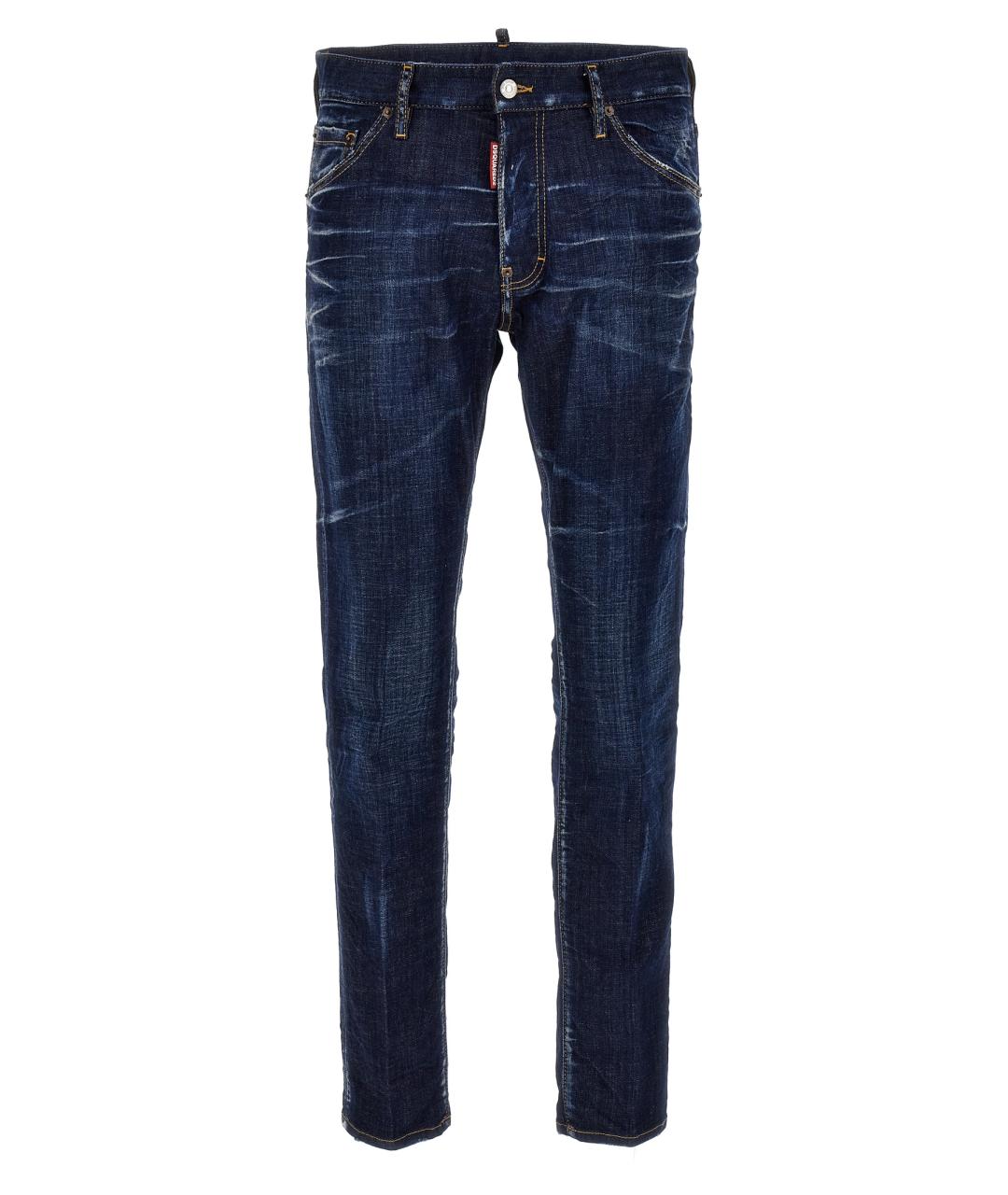 DSQUARED2 Синие хлопковые джинсы скинни, фото 1