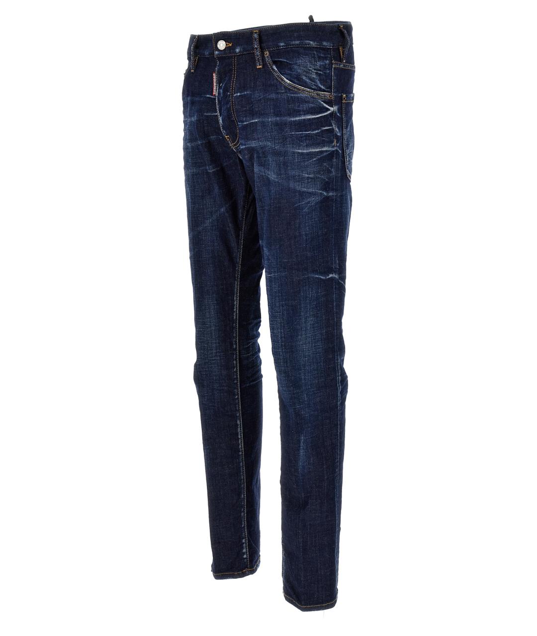 DSQUARED2 Синие хлопковые джинсы скинни, фото 3