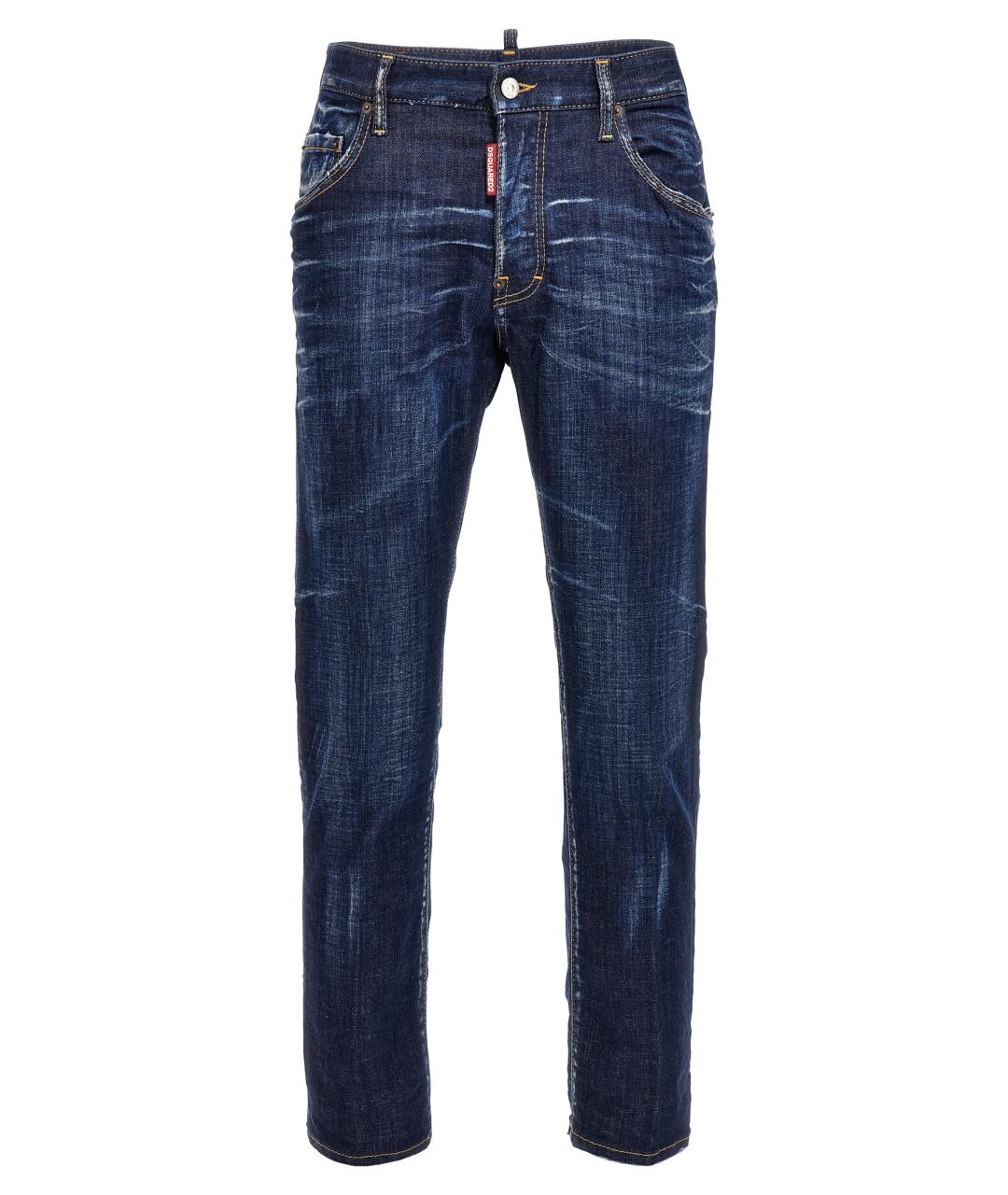 DSQUARED2 Синие хлопковые джинсы скинни, фото 1