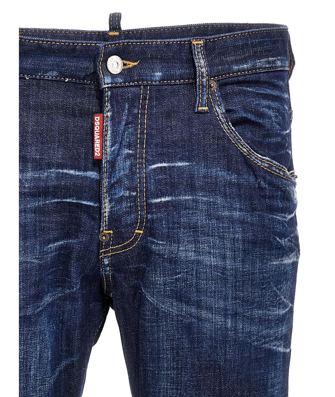 DSQUARED2 Синие хлопковые джинсы скинни, фото 3